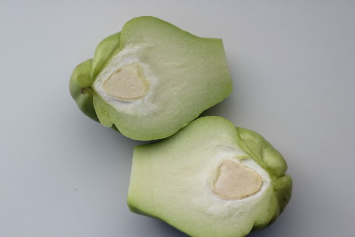 Chayote Squash Halved