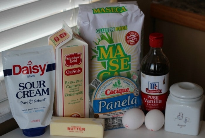 Costa Rican Tamal de masa ingredients