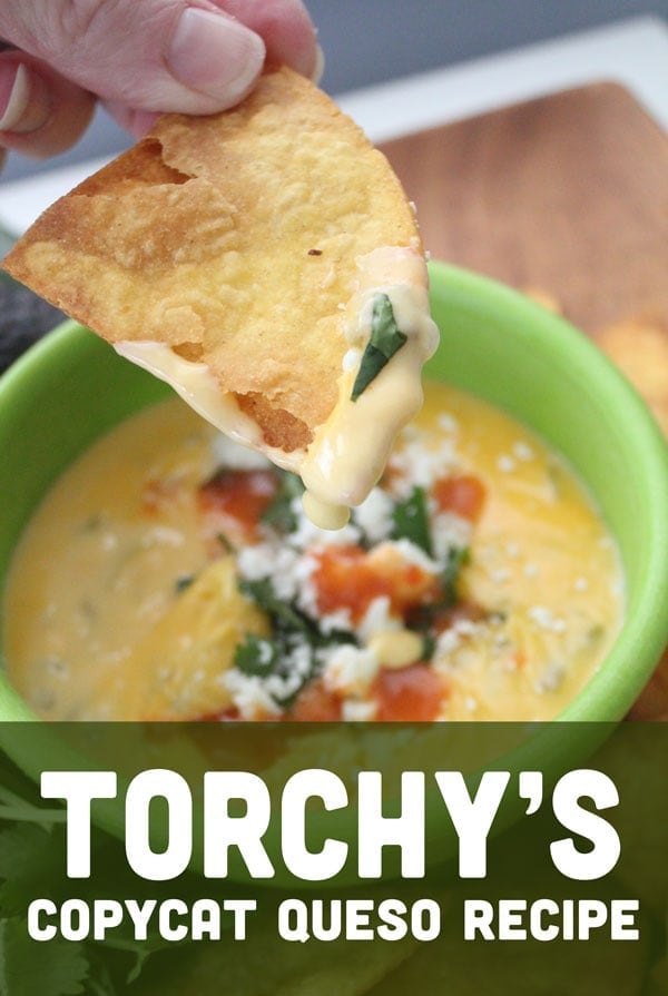 bowl of copycat queso dip.
