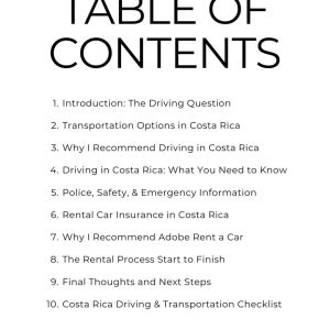 Driving in Costa Rica eBook